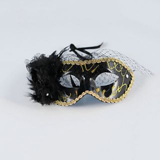 Silk And Tulle Wedding/Party Masks With Feather