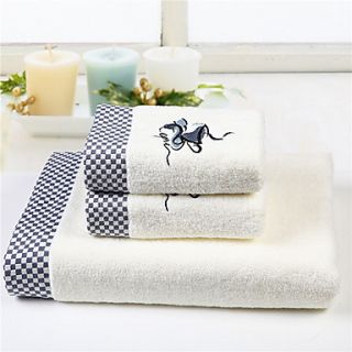 Siweidi Cotton Box Print Towel Set(Screen Color)