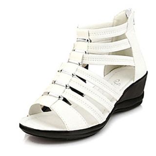 Faux Leather Womens Wedge Heel Comfort Sandals Shoes(More Colors)
