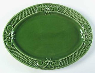 Bordallo Pinheiro Rabbit Green 15 Oval Serving Platter, Fine China Dinnerware  