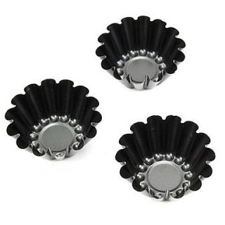 Mini Lotus Flower Shape Muffin Cupcake Pans and Tart Pans, 3 Pieces per Set, Non sticked Coated