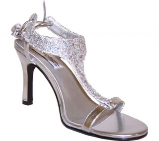 Womens Dyeables Flame   Silver Glitter Prom Shoes