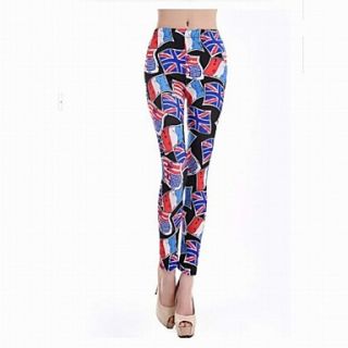 Fashion British Flag Printing of Ninth Pants