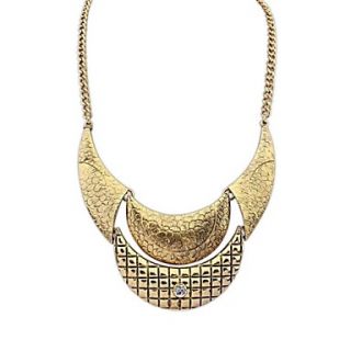 Womens European Vintage Punk Style (Irregular Patch) Plated Alloy Fashion Statement Necklace (1 pc)