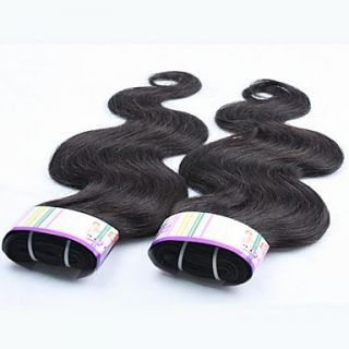 18Inch 4Pcs Lot Natural Black Color 1B Grade 4A Malaysian Virgin Hair Body Wave Human Hair Weave Extensions