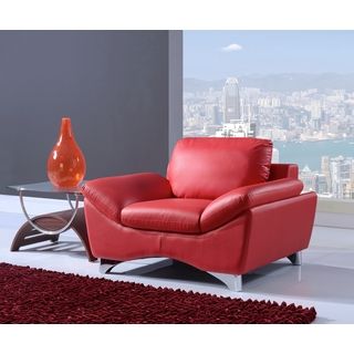 Natalie Red Leather Chair