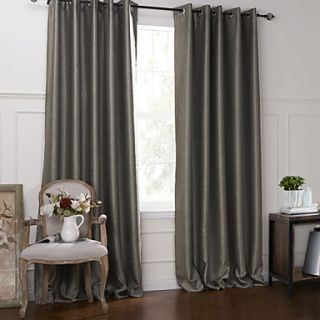 (One Pair) Modern Fancy Solid Floral Blackout Embossed Curtain