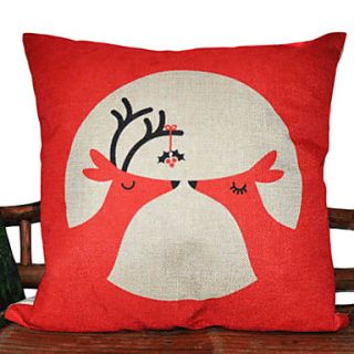 Cute Cartoon Kissing Beer Pattern Decorative Pillow Cover