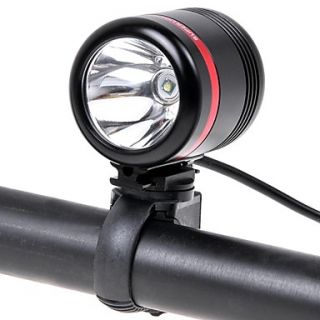1 x Cree XP E R2 6 Mode White Mini Bicycle Light (350lm,Mobilepower supply,Black Red)