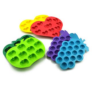 and Graped and Heart Shaped Silicone Ice Mold, Random Shaped/Color