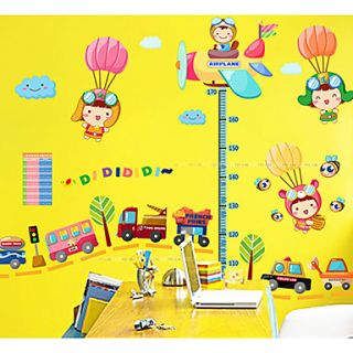 Cartoon Height Stickers for Boys Decorative Stickers