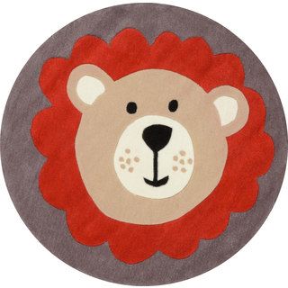 Nuloom Hand tufted Little Bear Synthetics Grey Rug (4 Round)