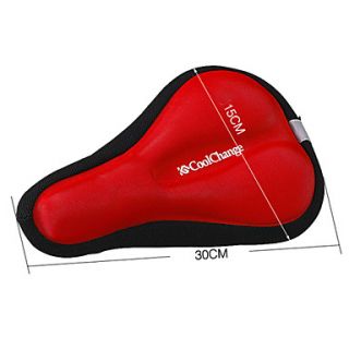 CoolChange 3D High Elastic Thick Lycra Red Bicycle Saddle Cushion
