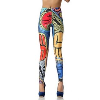 Elonbo Amazing Colorful Hybrid Style Digital Painting Tight Women Leggings