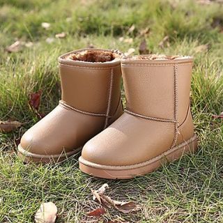 Childrens Pu Leather Waterproof Snow Winter Cotton Boots