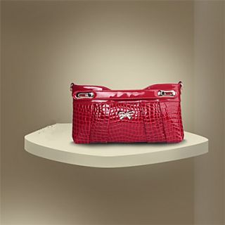 N PAI Womens European Style Crocodile Pattern Tote/One Shoulder/Crossbody Bag(Red)16