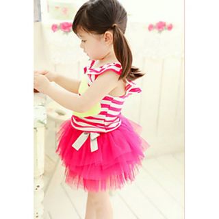 Girls Lovely Stripes Princess Lace Clothing Sets