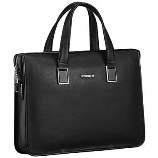 Mens 14 Laptop Real Leather Briefcase Case Attache Bag Portfolio Tote