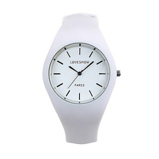 Loveshow Solid Color Waterproof Eco Friendly Silica Gel Band Wristwatch