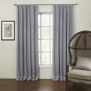 (One Pair)European Liscio Grey Solid Eco friendly Curtain