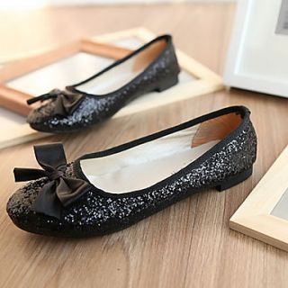 Faux Leather Womens Flat Heel Ballerina Flats Shoes With Bowknot(More Colors)