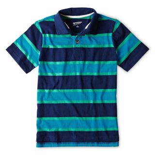 ARIZONA Multi Stripe Polo Shirt   Boys 6 18, Blue, Boys