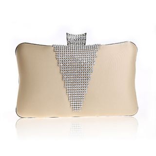 BPRX New WomenS Fashion Rectangle Textured Metal Evening Bag (Apricot)