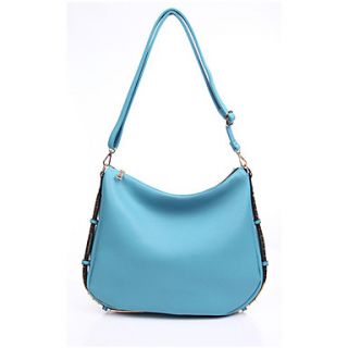 HONGQIU Womens Delicacy Leather Hobo Bag(Blue)