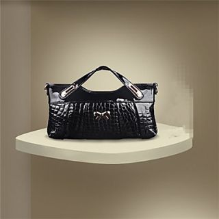 N PAI Womens European Style Crocodile Pattern Tote/One Shoulder/Crossbody Bag(Black)17