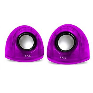 Music M X4 High Quality Stereo USB 2.0Multimedia Speaker (Purple)