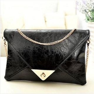Fashion Wax Leather With Metal Hardware Casual CrossBody Bag