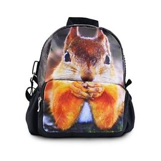 Unisex Overall Animal Squirrel Printing Polyester Backpack Bag