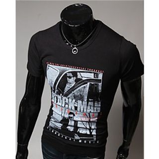 ZZT New Fashion Men Slim Locomotive Printing T Shirt