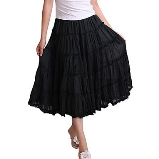 Womens Long Maxi Bohemian Folk Elastic Skirts