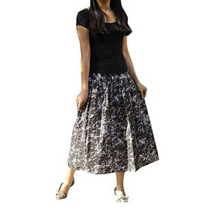 Womens Long Maxi Ethnic Printed Folk Elastic Skirts