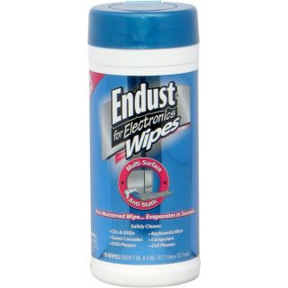 Endust Premoistened Popup Wipes (Chrome; Glass; Metal; Plastic; Stainless Steel; Wood; Material Cloth.)
