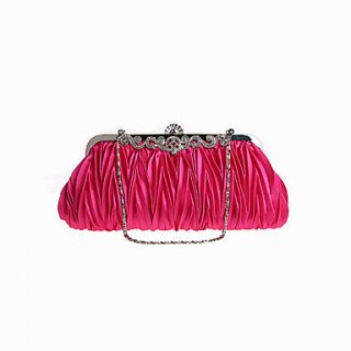 BPRX New WomenS Simple Satin Dual Purpose Evening Bag (Rose Red)