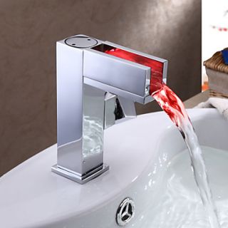 Color Changing LED Bathroom Sink Faucet   Blade Series