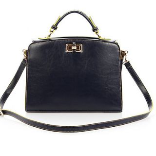 XIUQIU Womens Fashion Leather Messenger Bag(Dark Blue)