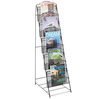 Safco 5 Pocket Onyx Floor Rack (BlackDimensions 46 inches high x 12.5 inches wide x 18.5 inches deep )