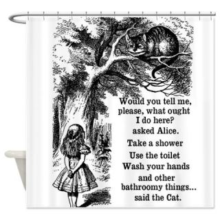  Alice in Wonderland Cat Shower Curtain  Use code FREECART at Checkout