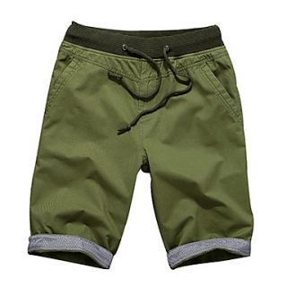 ARW Mens Leisure/Sports Short Solid Color Emerald Pants
