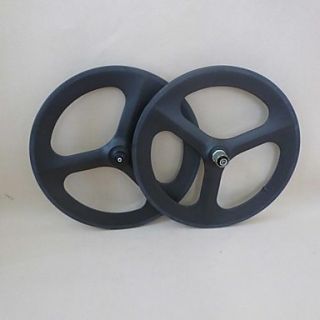 YANBO 20 451 BMX 3 spoke carbon wheels 50mm wide 19mm clincher for Road Bike/Bicycle wheelset(1 Pair)