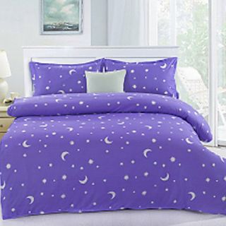 Mainstream Crushed Velour Stars And Moon Pattern Small 3 PCS Set Bedding