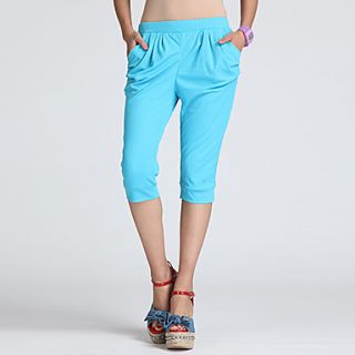 EJAMS Womens Korean Style Slim Waistline Capri Harem Pants(Screen Color)
