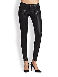 Paige Edgemont Ultra Skinny Coated Jeans   Black Silk