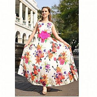 Womens Floral Print Long Dress