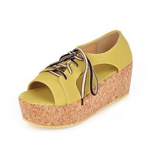 Faux Leather Womens Platform Peep Toe Sandals Shoes(More Colors)