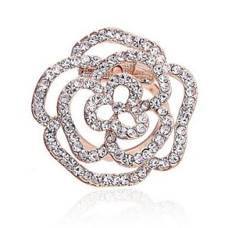 Ginasy Rose Pattern Hollow out Brooch