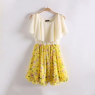 Womens Summer Korean Style Classic Aesthetic Chiffon Dress